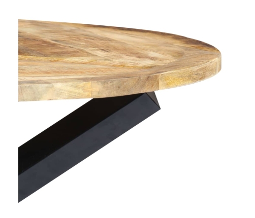 Mesa de comedor redonda de madera maciza de mango 120x76 cm