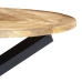 Mesa de comedor redonda de madera maciza de mango 120x76 cm