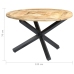 Mesa de comedor redonda de madera maciza de mango 120x76 cm