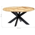 Mesa de comedor redonda de madera maciza de mango 150x76 cm