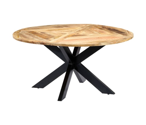 Mesa de comedor redonda de madera maciza de mango 150x76 cm