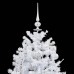 Árbol de Navidad con nieve con base en paraguas blanco 190 cm