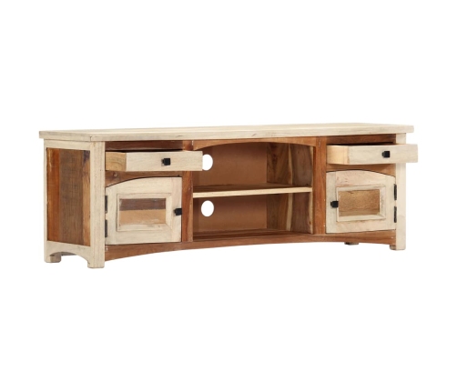 Mueble para TV de madera maciza reciclada 120x30x40 cm