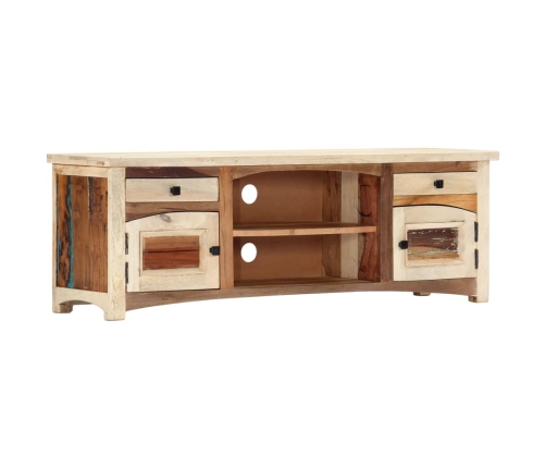 Mueble para TV de madera maciza reciclada 120x30x40 cm