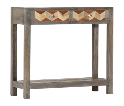 Mesa consola de madera maciza de mango gris 86x30x76 cm