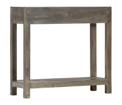 Mesa consola de madera maciza de mango gris 86x30x76 cm