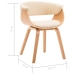 Silla de comedor madera curvada y cuero sintético crema