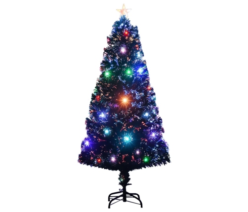 Árbol de Navidad con luces y soporte fibra óptica 120 cm