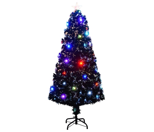 Árbol de Navidad con luces y soporte fibra óptica 150 cm