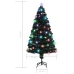 Árbol de Navidad con luces y soporte fibra óptica 150 cm