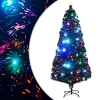 Árbol de Navidad con luces y soporte fibra óptica 180 cm