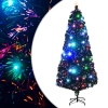 Árbol de Navidad con luces y soporte fibra óptica 210 cm