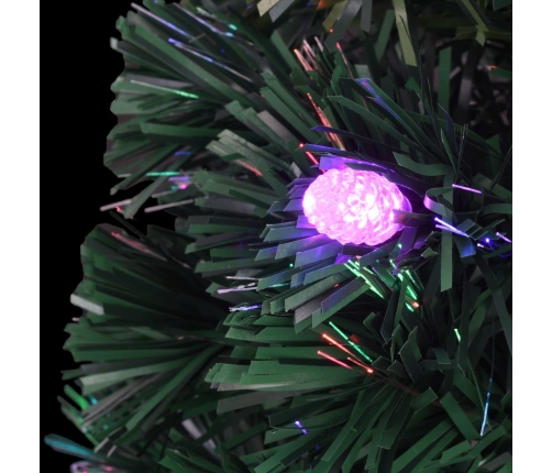 Árbol de Navidad con luces y soporte fibra óptica 210 cm