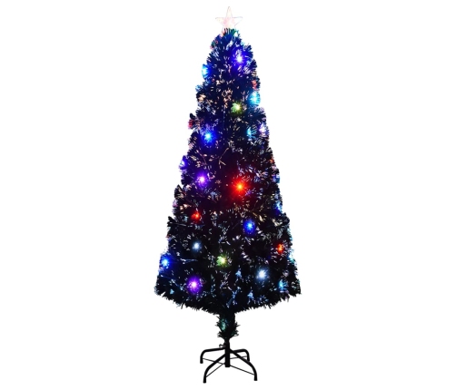 Árbol de Navidad con luces y soporte fibra óptica 240 cm