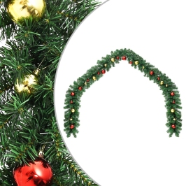 Guirnalda de Navidad decorada con bolas 20 m