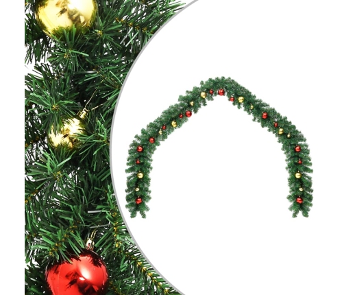 Guirnalda de Navidad decorada con bolas 20 m