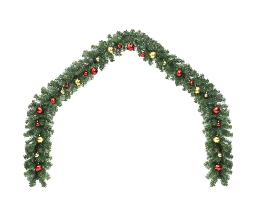 Guirnalda de Navidad decorada con bolas 20 m