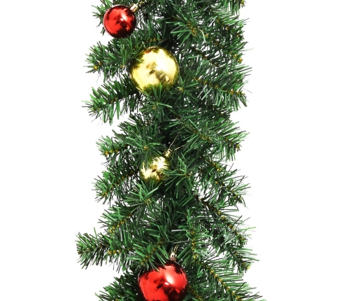 Guirnalda de Navidad decorada con bolas 20 m