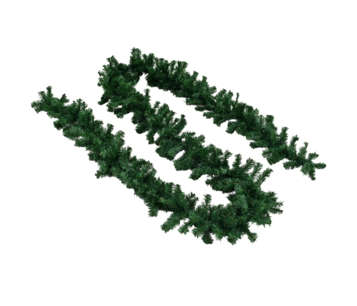 Guirnaldas de Navidad 4 unidades PVC verde 270 cm