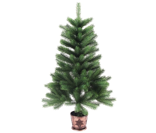 Árbol de Navidad artificial hojas realistas verde 65 cm