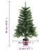 Árbol de Navidad artificial hojas realistas verde 65 cm