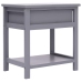 vidaXL Mesita de noche madera de Paulownia gris 40x29x42 cm