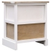 Mesitas noche 2 uds madera Paulownia blanco natural 38x28x45cm