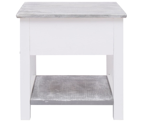 Mesa auxiliar madera de Paulownia gris 40x40x40 cm