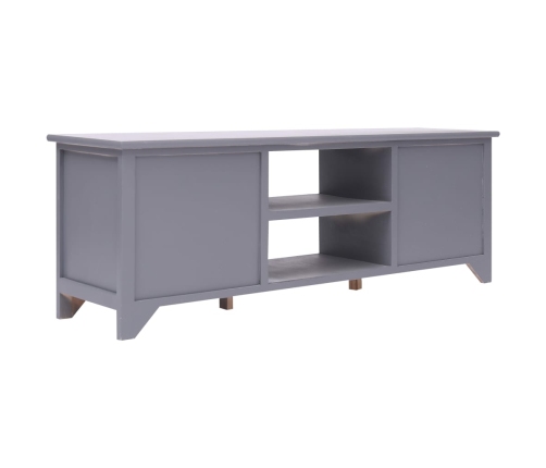 vidaXL Mueble para TV madera de paulownia gris 115x30x40 cm