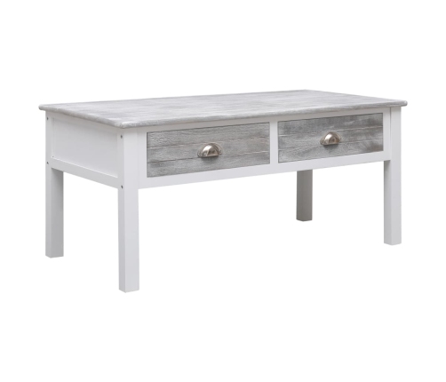 Mesa de centro de madera gris 100x50x45 cm