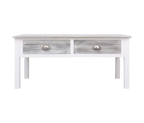 Mesa de centro de madera gris 100x50x45 cm