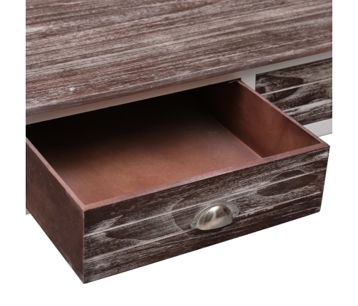 vidaXL Mesa de centro de madera marrón 100x50x45 cm