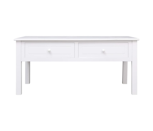 Mesa de centro de madera blanca 100x50x45 cm