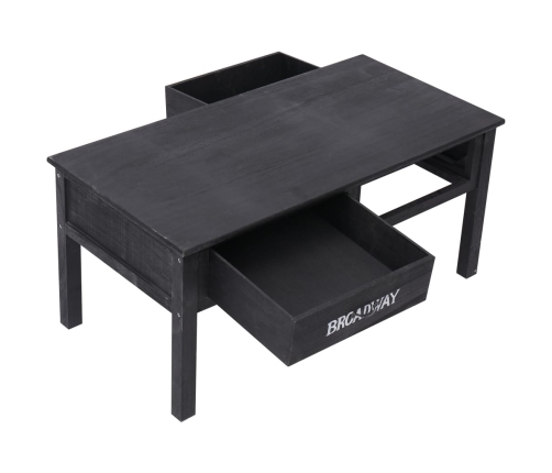 Mesa de centro de madera negro 100x50x45 cm