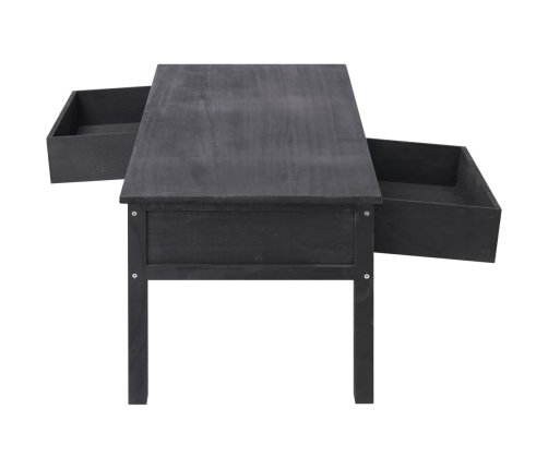 vidaXL Mesa de centro de madera negro 100x50x45 cm