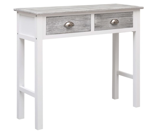 Mesa consola de madera gris 90x30x77 cm