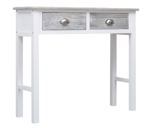 Mesa consola de madera gris 90x30x77 cm