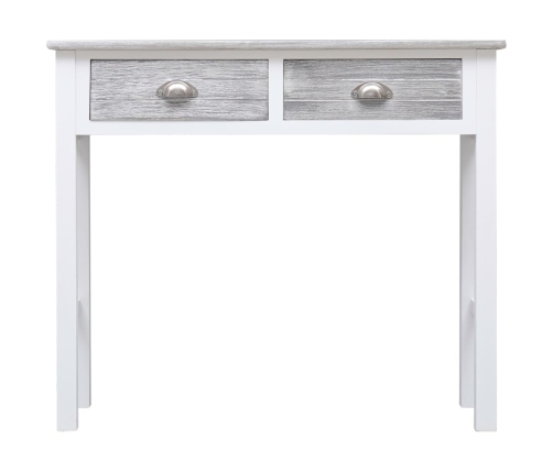 Mesa consola de madera gris 90x30x77 cm