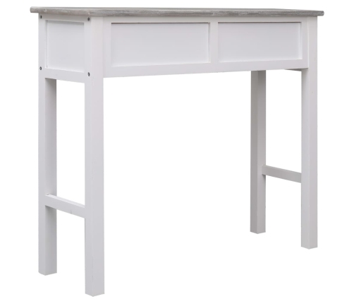 Mesa consola de madera gris 90x30x77 cm