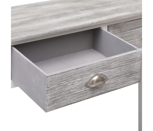 vidaXL Mesa consola de madera gris 90x30x77 cm