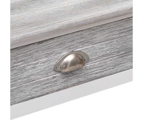 vidaXL Mesa consola de madera gris 90x30x77 cm