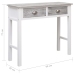 vidaXL Mesa consola de madera gris 90x30x77 cm