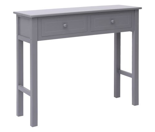 Mesa consola de madera gris 90x30x77 cm