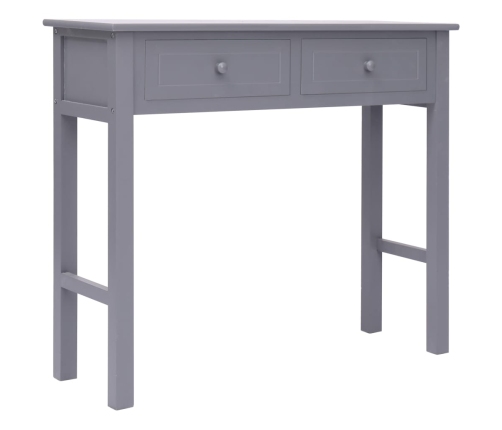 Mesa consola de madera gris 90x30x77 cm