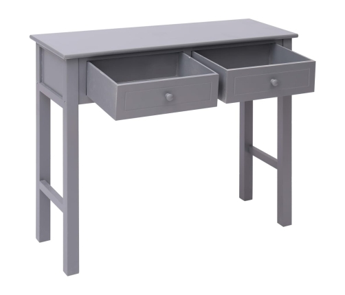 Mesa consola de madera gris 90x30x77 cm