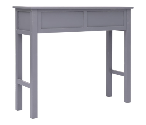 Mesa consola de madera gris 90x30x77 cm