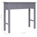 Mesa consola de madera gris 90x30x77 cm