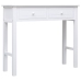 Mesa consola de madera blanco 90x30x77 cm