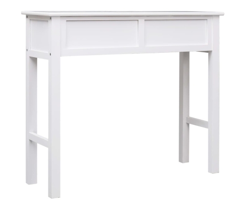 Mesa consola de madera blanco 90x30x77 cm