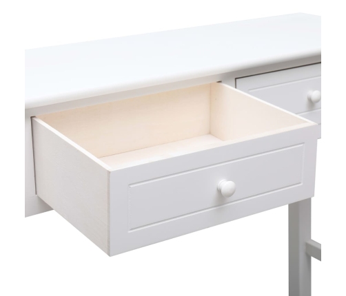 Mesa consola de madera blanco 90x30x77 cm